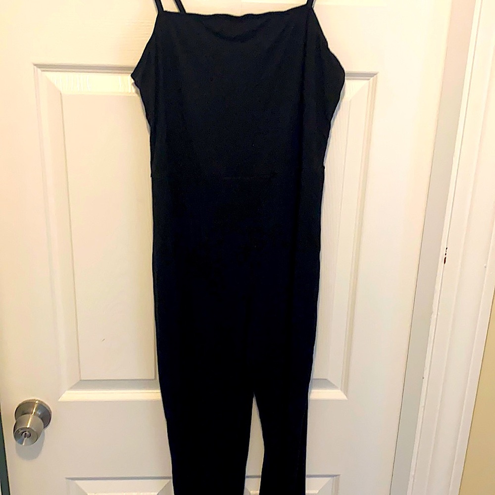 Plus solid skinny jumpsuit
